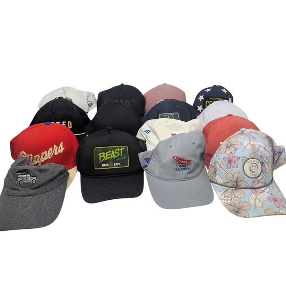 Men's Caps Lot of 15 Misc baseball and trucker hats - Picture 1 of 8